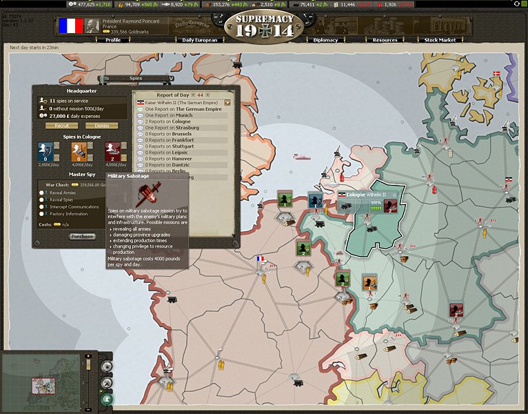 Скриншот из игры Supremacy: 1914 - 26