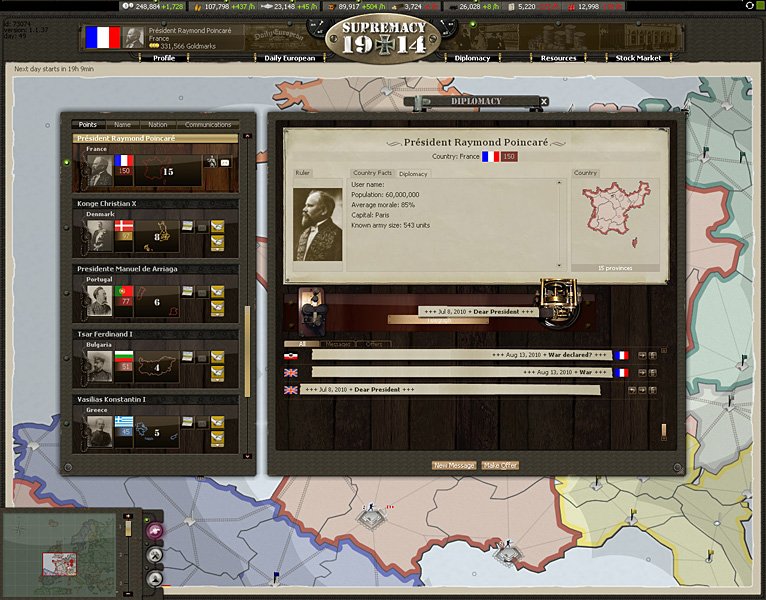 Скриншот из игры Supremacy: 1914 - 15