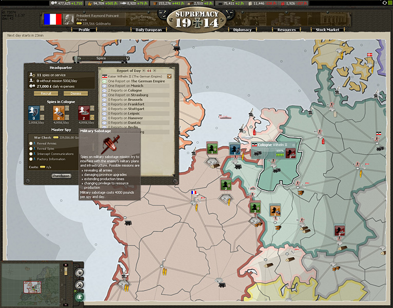 Скриншот из игры Supremacy: 1914 - 13