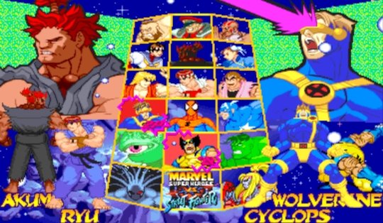 Скриншот из игры Marvel Super Heroes vs. Street Fighter - 1
