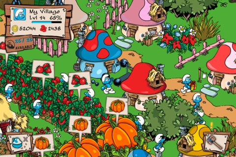 Скриншот из игры Smurfs' Village - 3