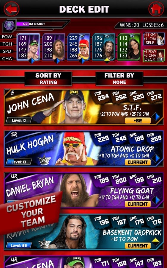Скриншот из игры WWE SuperCard - 6