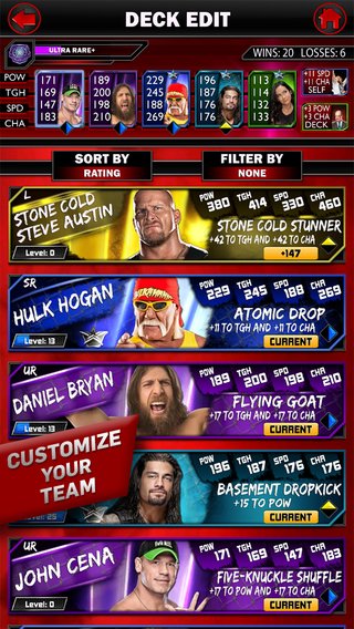 Скриншот из игры WWE SuperCard - 7