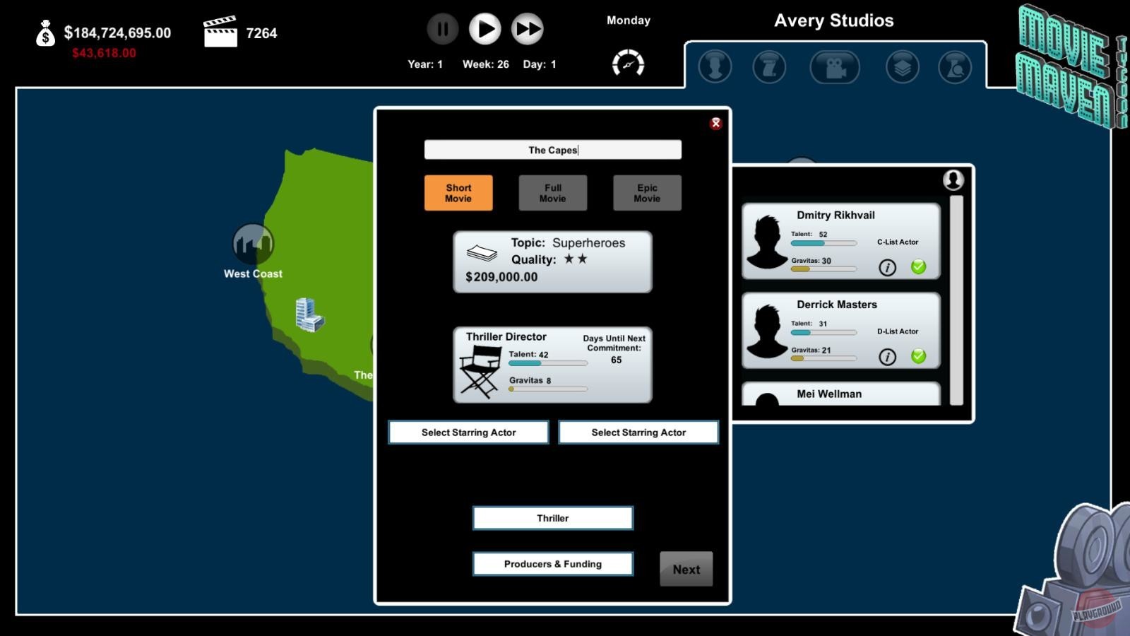 Скриншот из игры Movie Maven: A Tycoon Game - 15