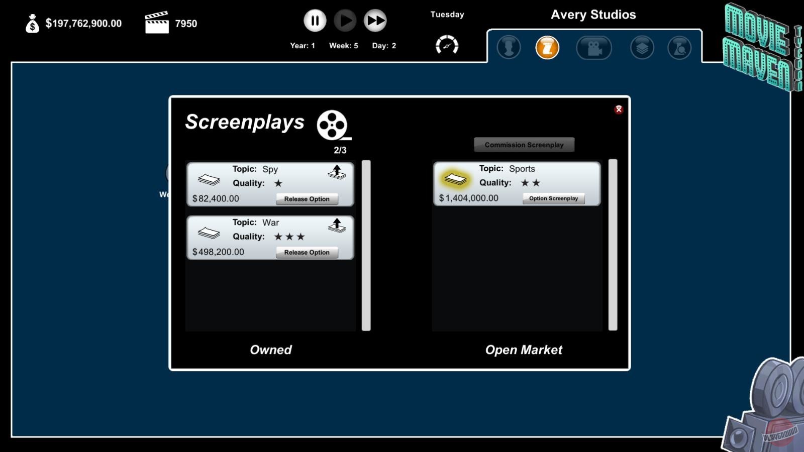 Скриншот из игры Movie Maven: A Tycoon Game - 14