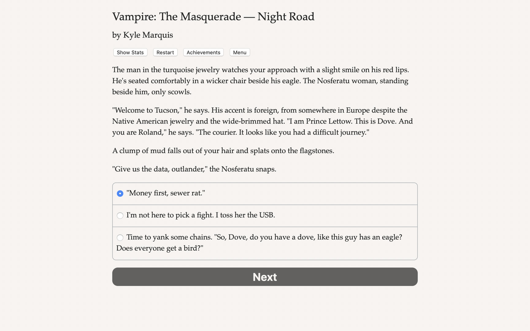 Скриншот из игры Vampire: The Masquerade — Night Road - 4