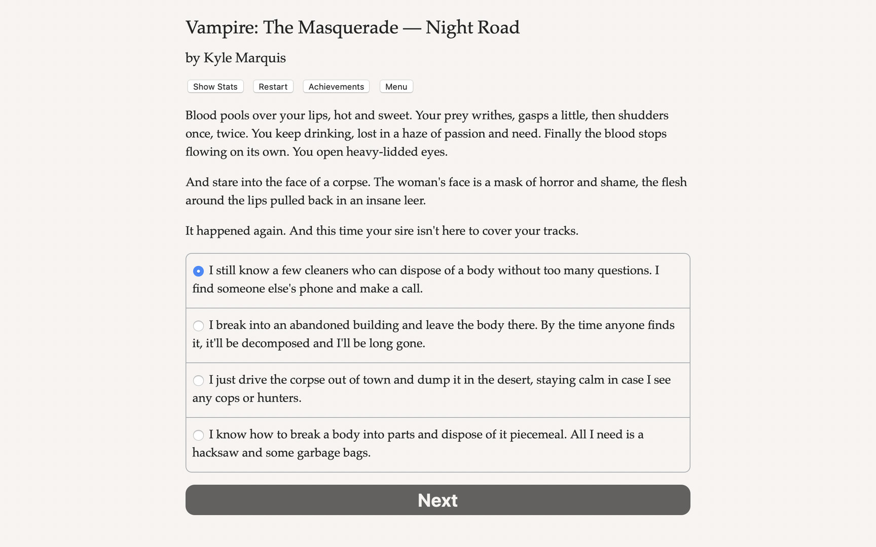 Скриншот из игры Vampire: The Masquerade — Night Road - 2