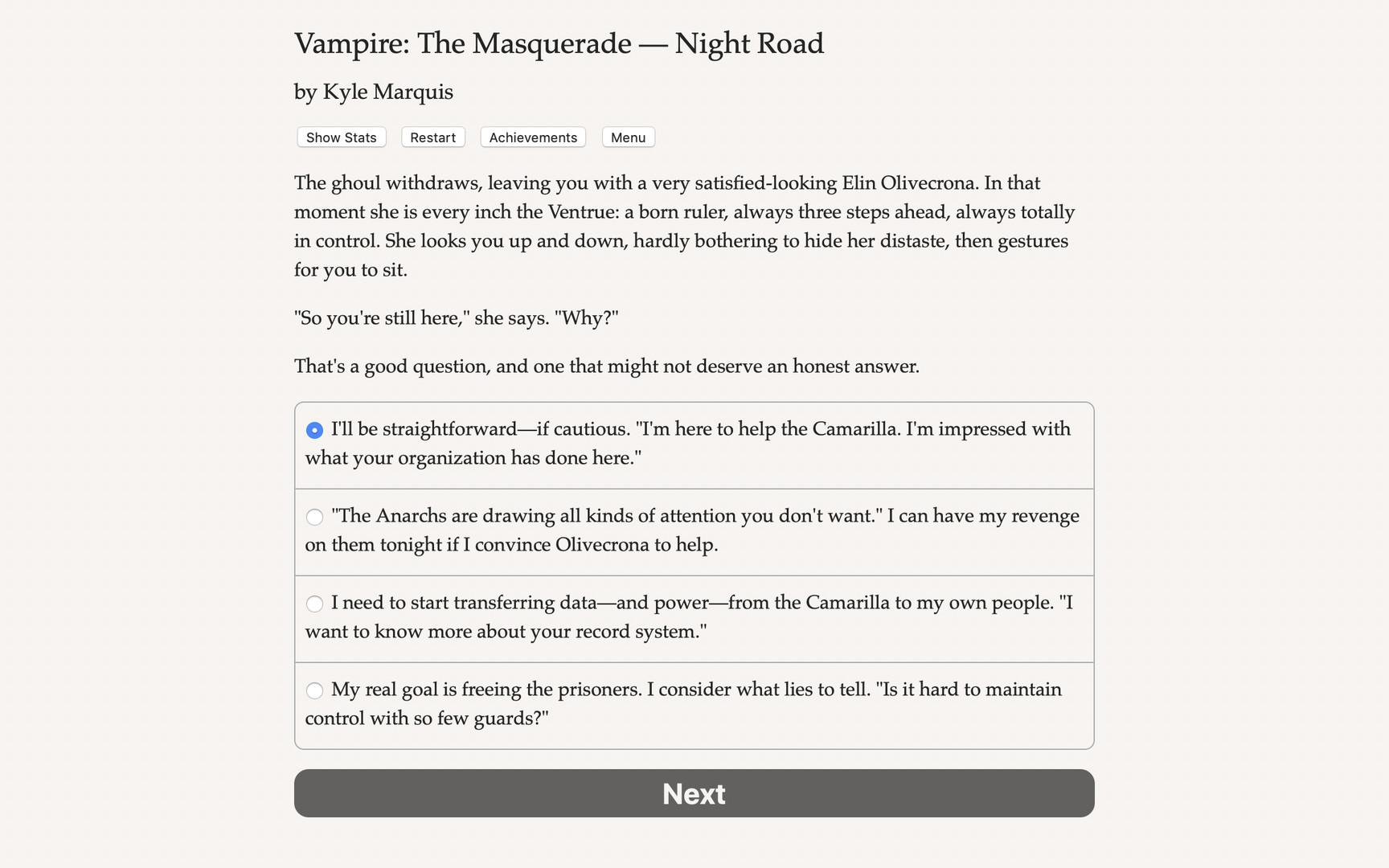 Скриншот из игры Vampire: The Masquerade — Night Road - 16