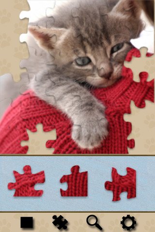 Скриншот из игры Adorable Kitten Jigsaw Puzzle - 2
