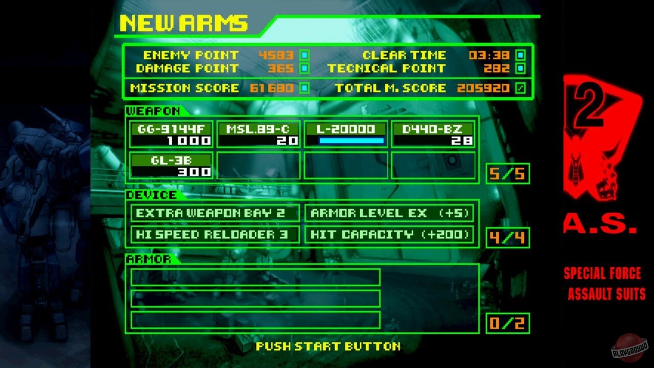 Скриншот из игры Assault Suit Leynos 2: Saturn Tribute - 4