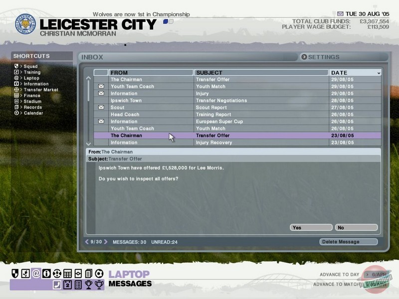 Скриншот из игры LMA Manager 2006 - 3