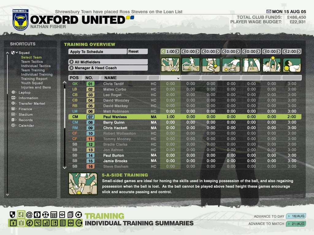 Скриншот из игры LMA Manager 2006 - 18