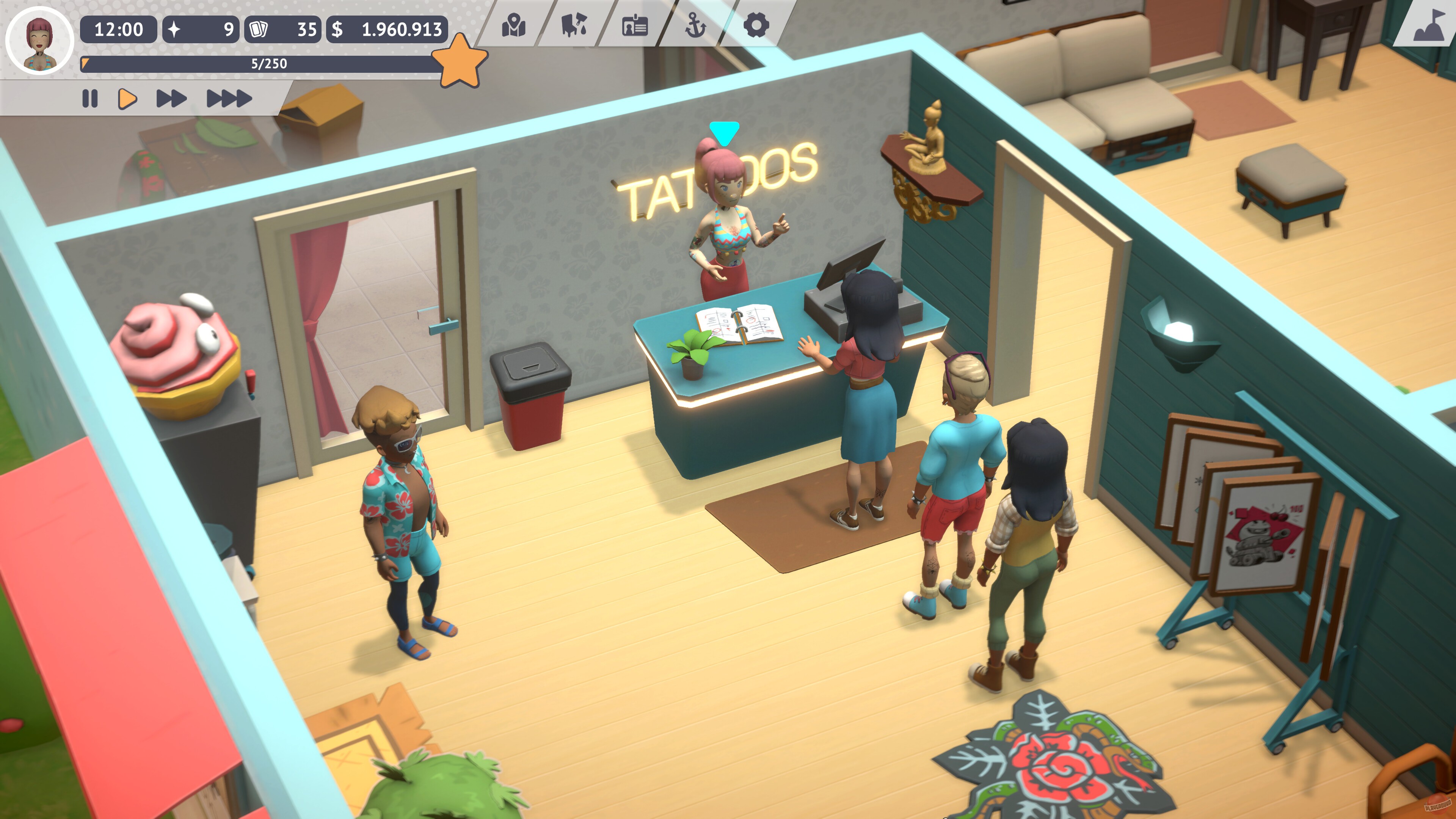 Скриншот из игры Tattoo Tycoon - 3
