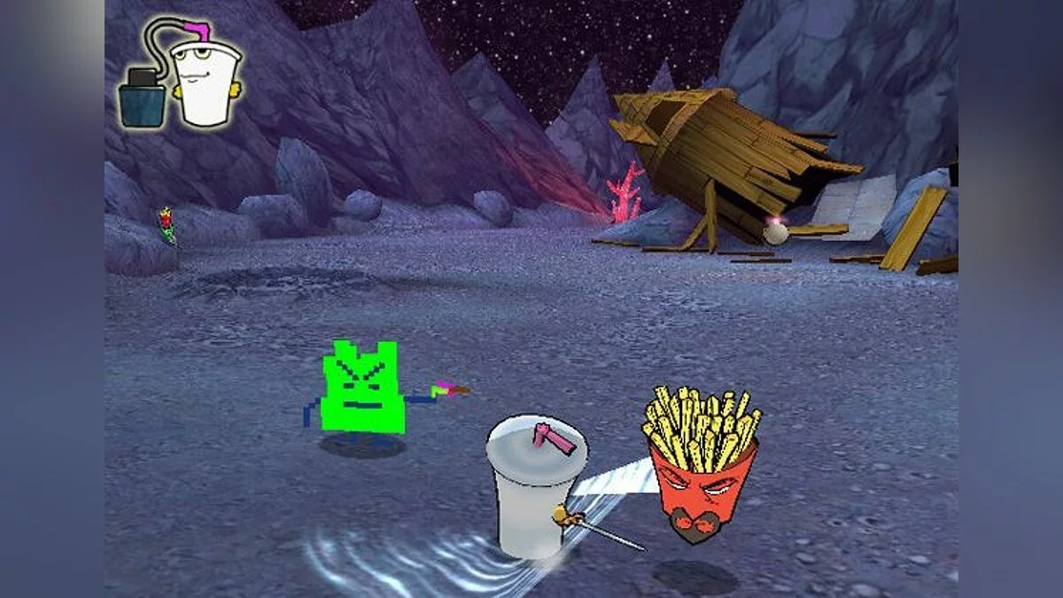 Скриншот из игры Aqua Teen Hunger Force: Zombie Ninja Pro-Am - 7