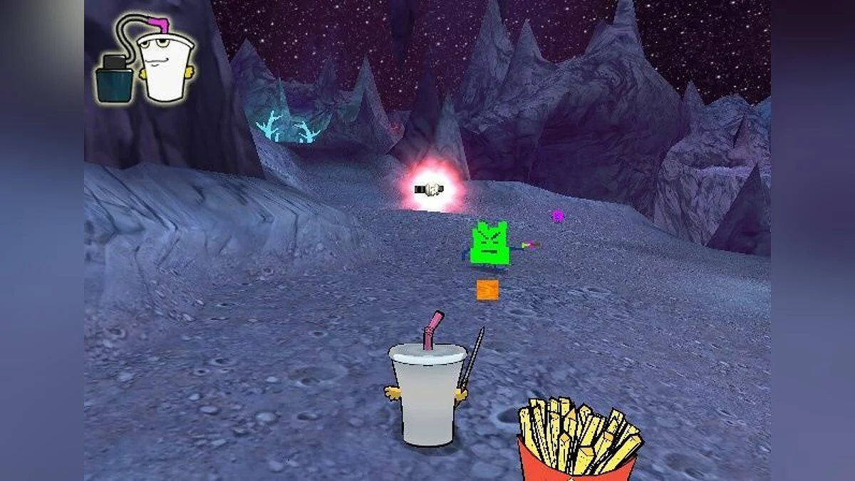 Скриншот из игры Aqua Teen Hunger Force: Zombie Ninja Pro-Am - 6