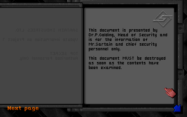Скриншот из игры Dreamweb - 23
