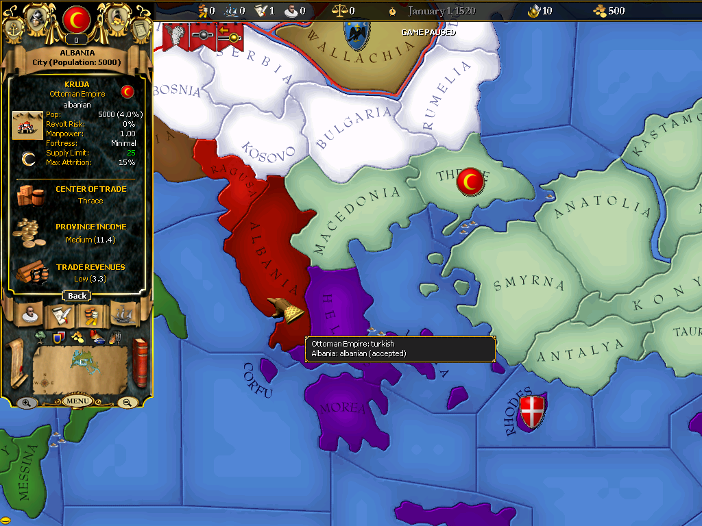 Скриншот из игры For the Glory: A Europa Universalis Game - 70
