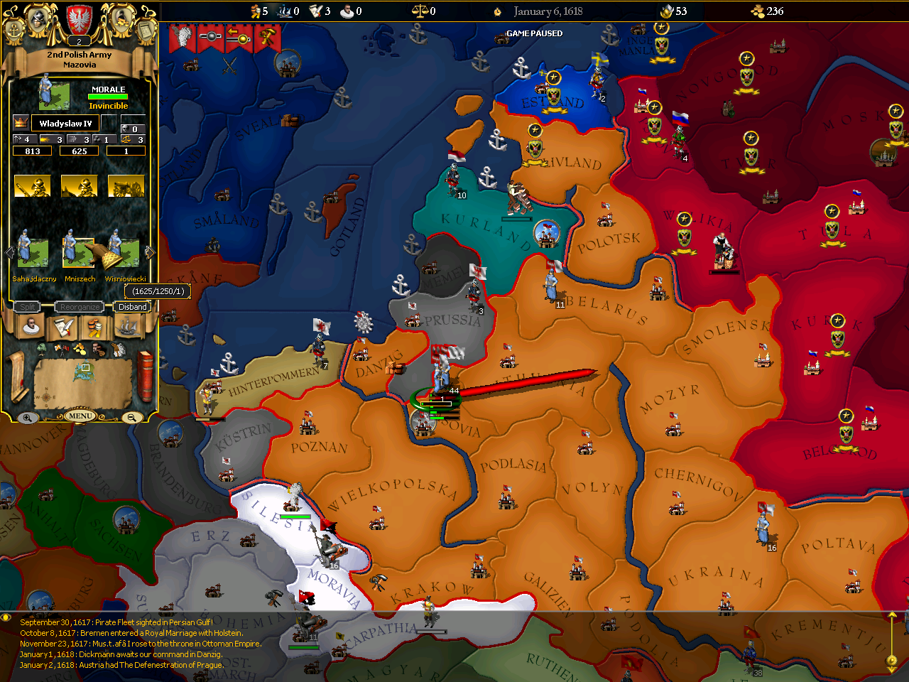 Скриншот из игры For the Glory: A Europa Universalis Game - 54