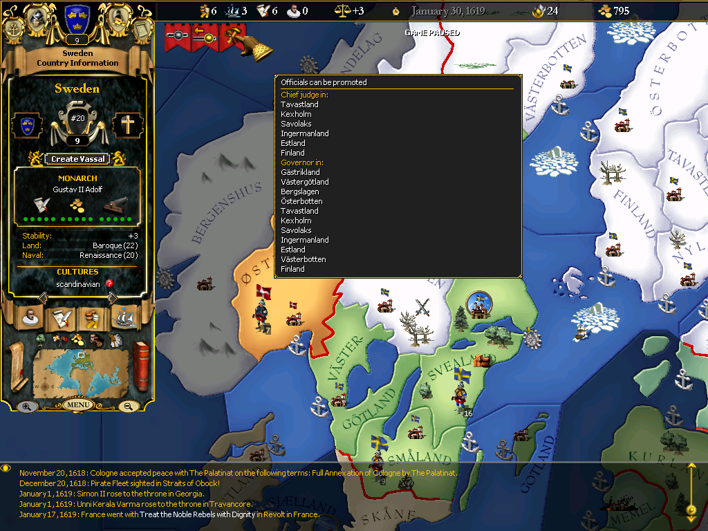 Скриншот из игры For the Glory: A Europa Universalis Game - 62