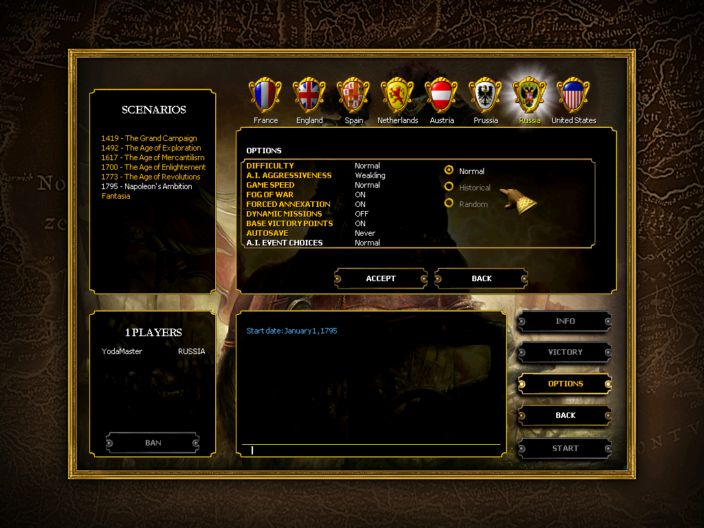 Скриншот из игры For the Glory: A Europa Universalis Game - 1