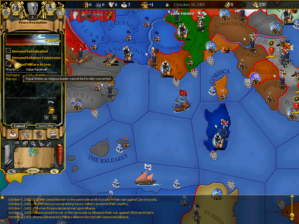 Скриншот из игры For the Glory: A Europa Universalis Game - 77