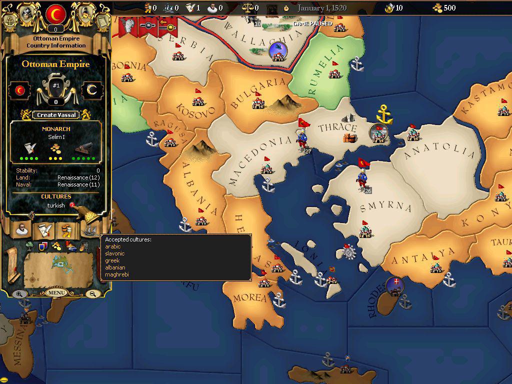 Скриншот из игры For the Glory: A Europa Universalis Game - 102