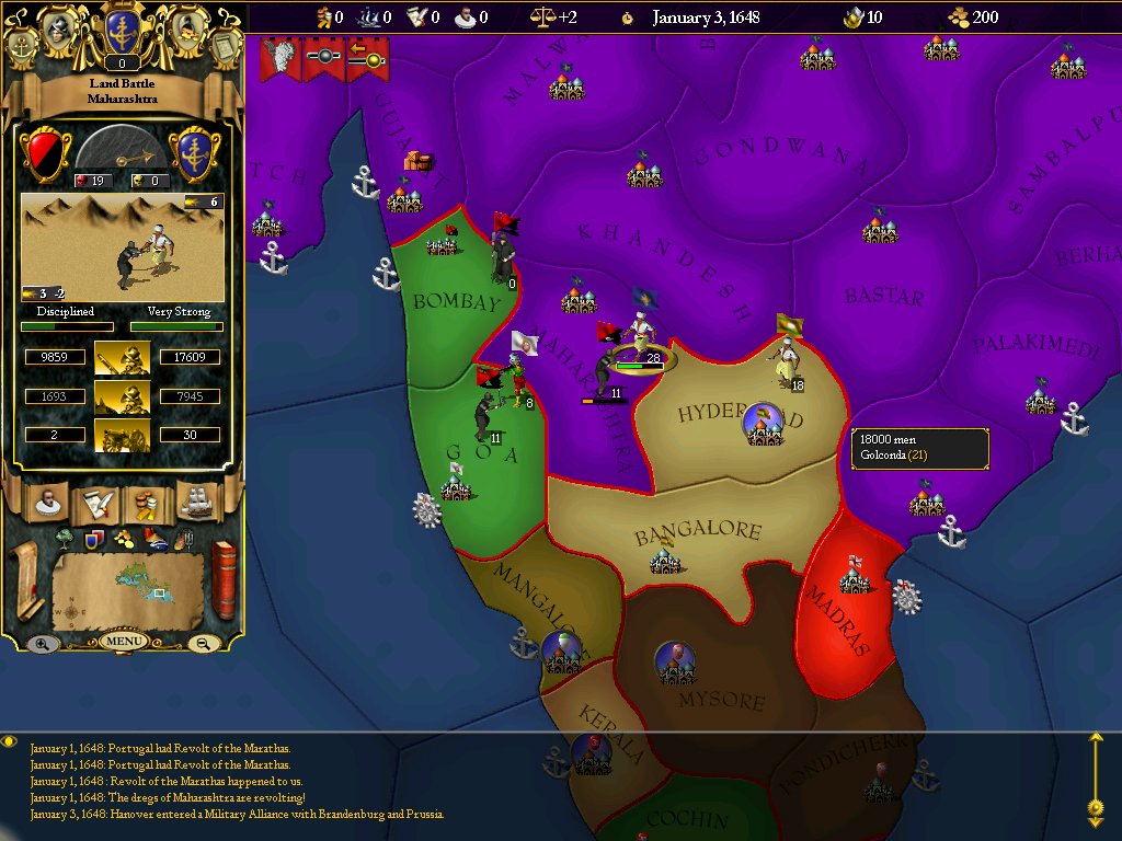 Скриншот из игры For The Glory: A Europa Universalis II Game - 1
