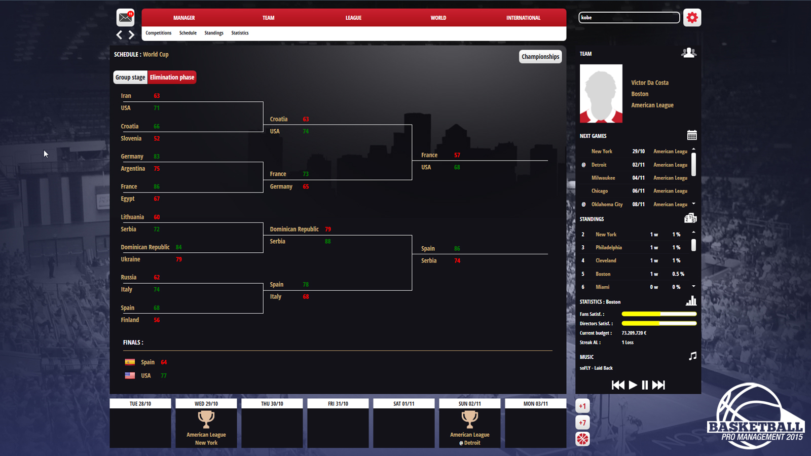 Скриншот из игры Basketball Pro Management 2015 - 16