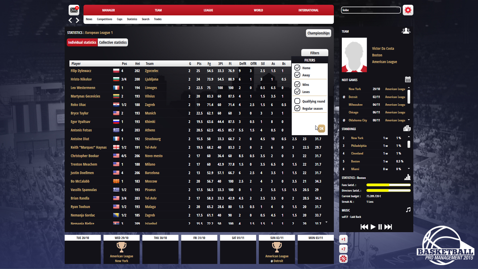 Скриншот из игры Basketball Pro Management 2015 - 13