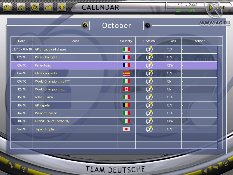 Скриншот из игры Cycling Manager 3 - 1