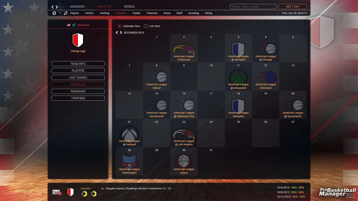 Скриншот из игры Pro Basketball Manager 2016 - 17