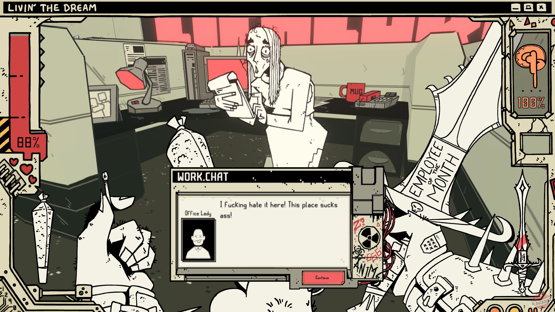 Скриншот из игры CYBRLICH and the Death Cult of Labor - 7