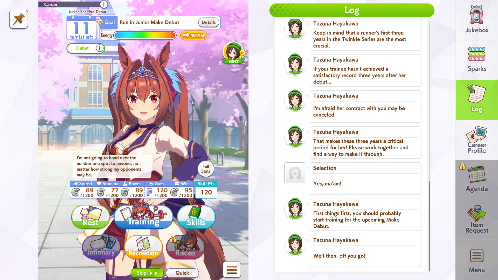 Скриншот из игры Umamusume: Pretty Derby - 1