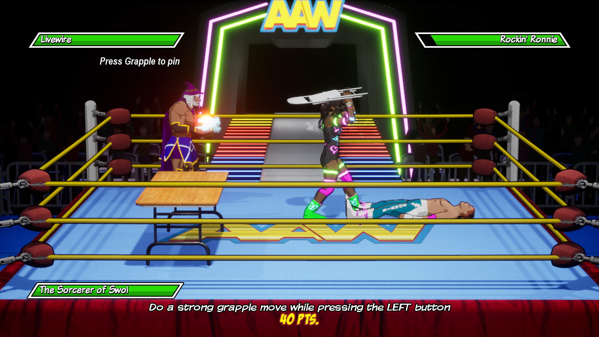 Скриншот из игры Action Arcade Wrestling - 7