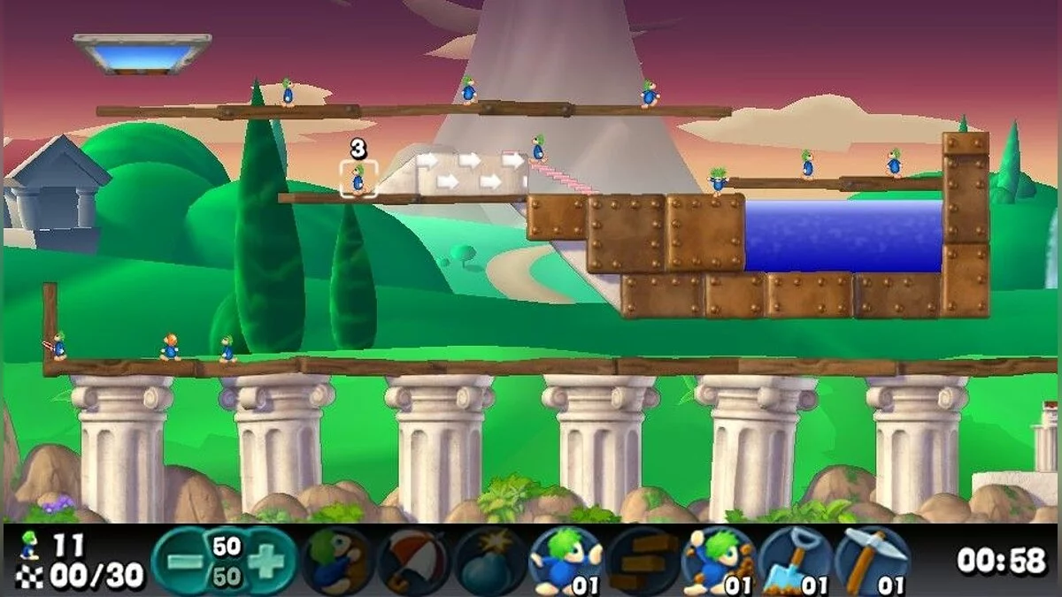 Скриншот из игры Lemmings Touch - 5