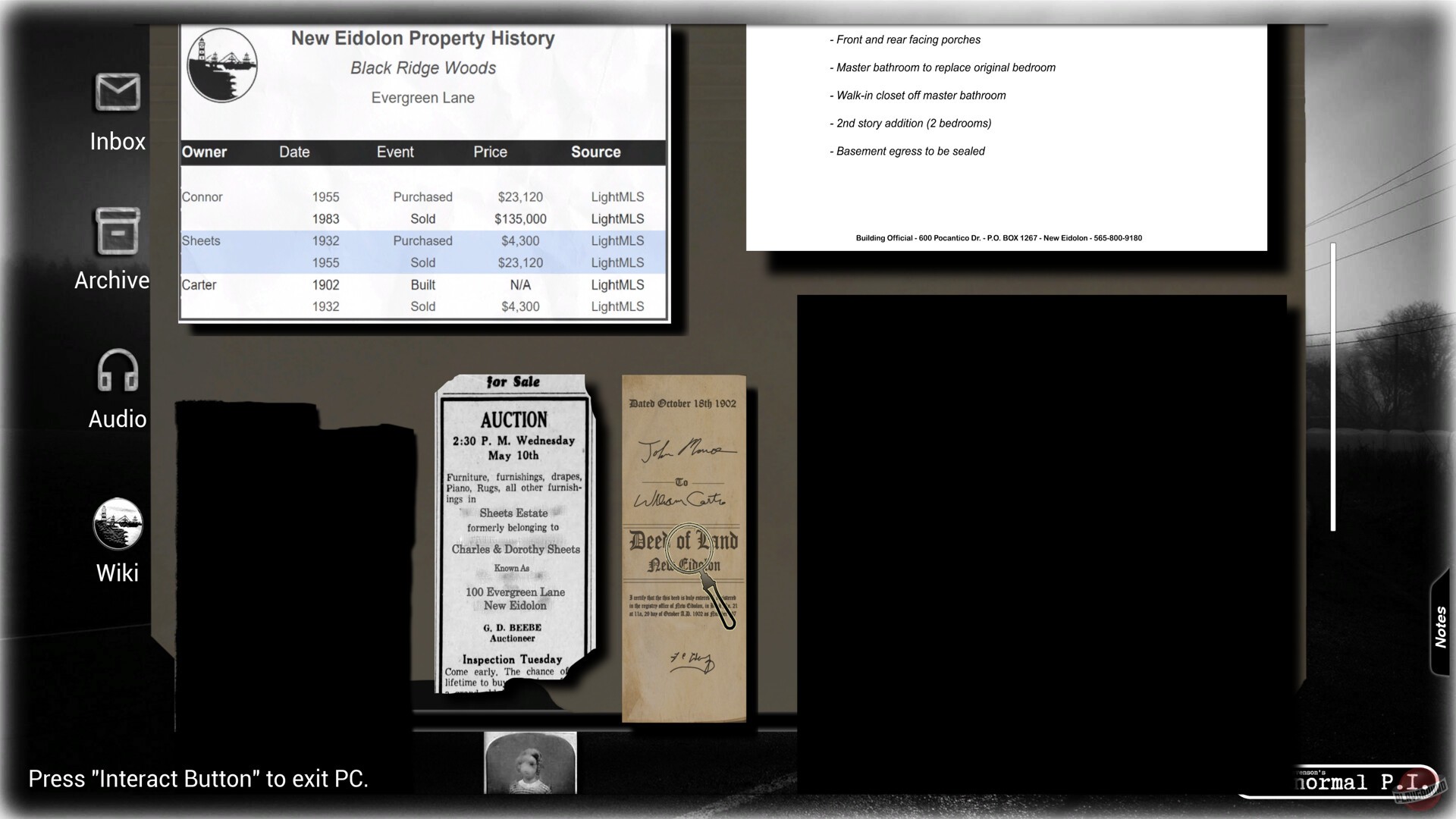 Скриншот из игры Conrad Stevenson's Paranormal P.I. - 15