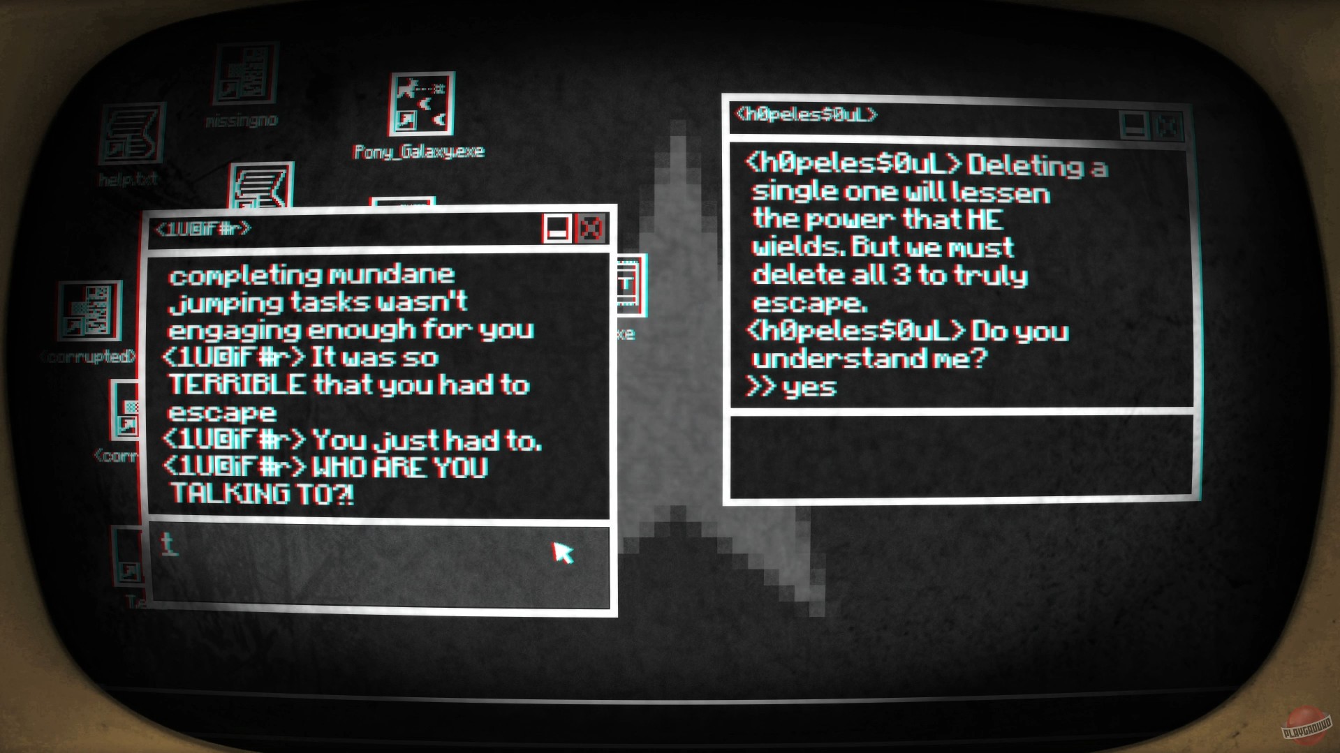 Скриншот из игры Pony Island - 17