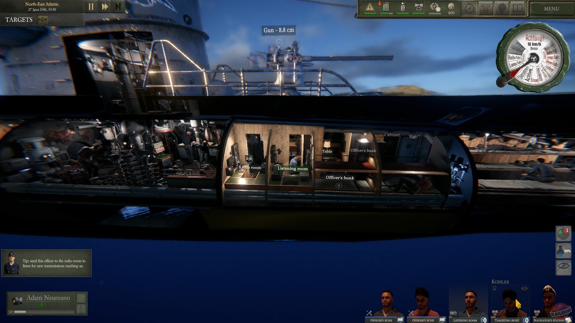 Скриншот из игры UBOAT - 60