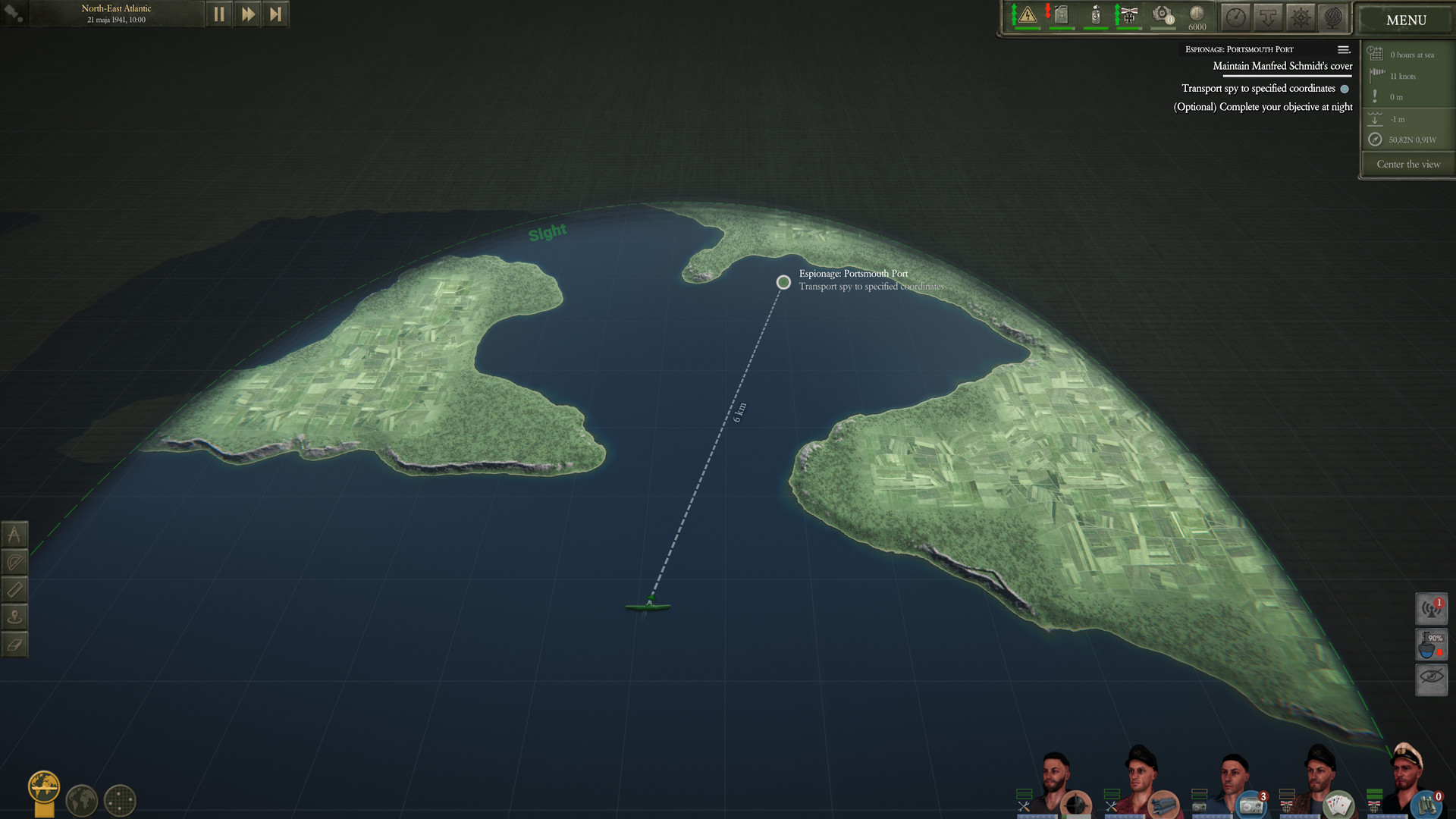 Скриншот из игры UBOAT - 55