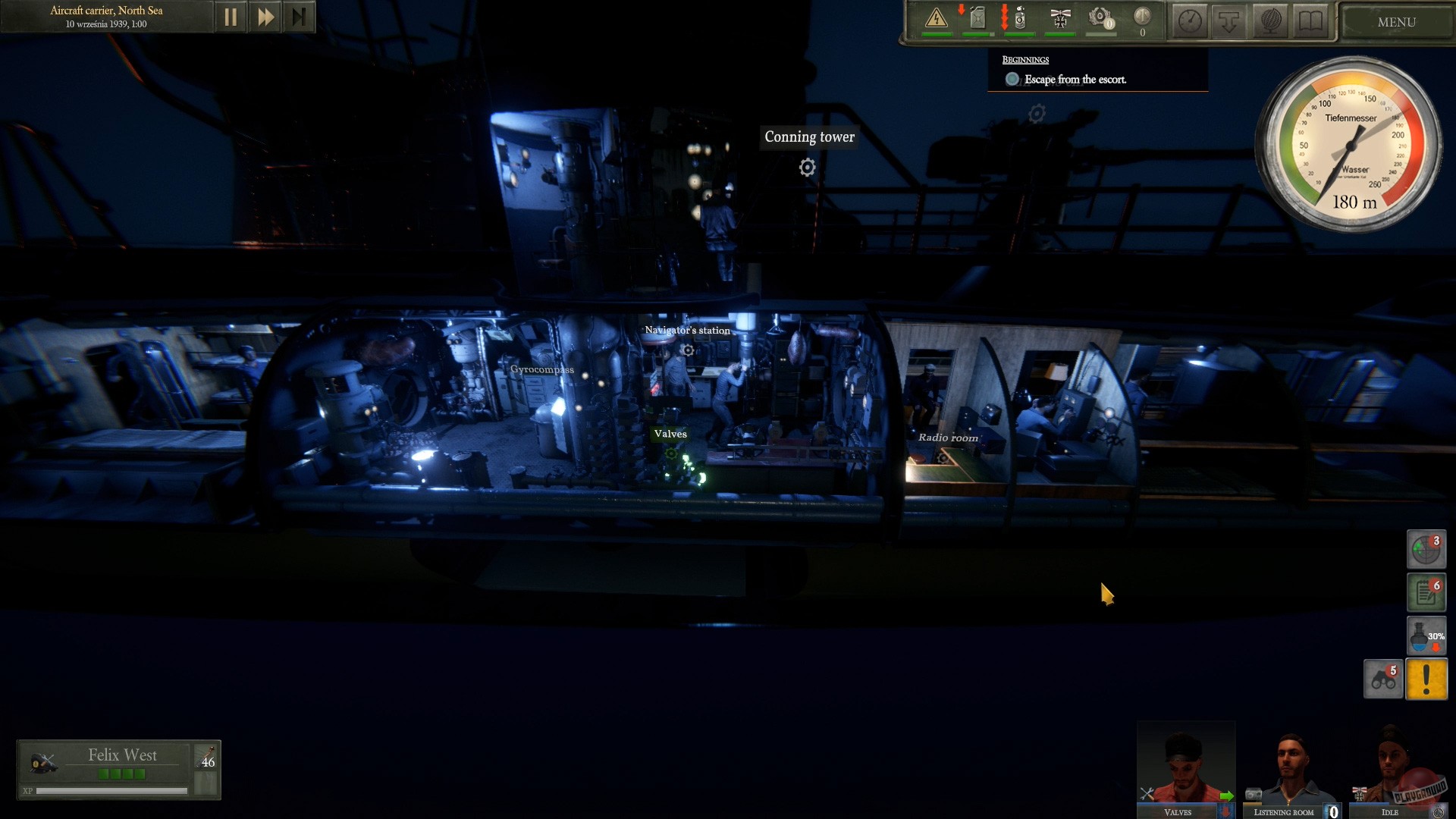 Скриншот из игры UBOAT - 71