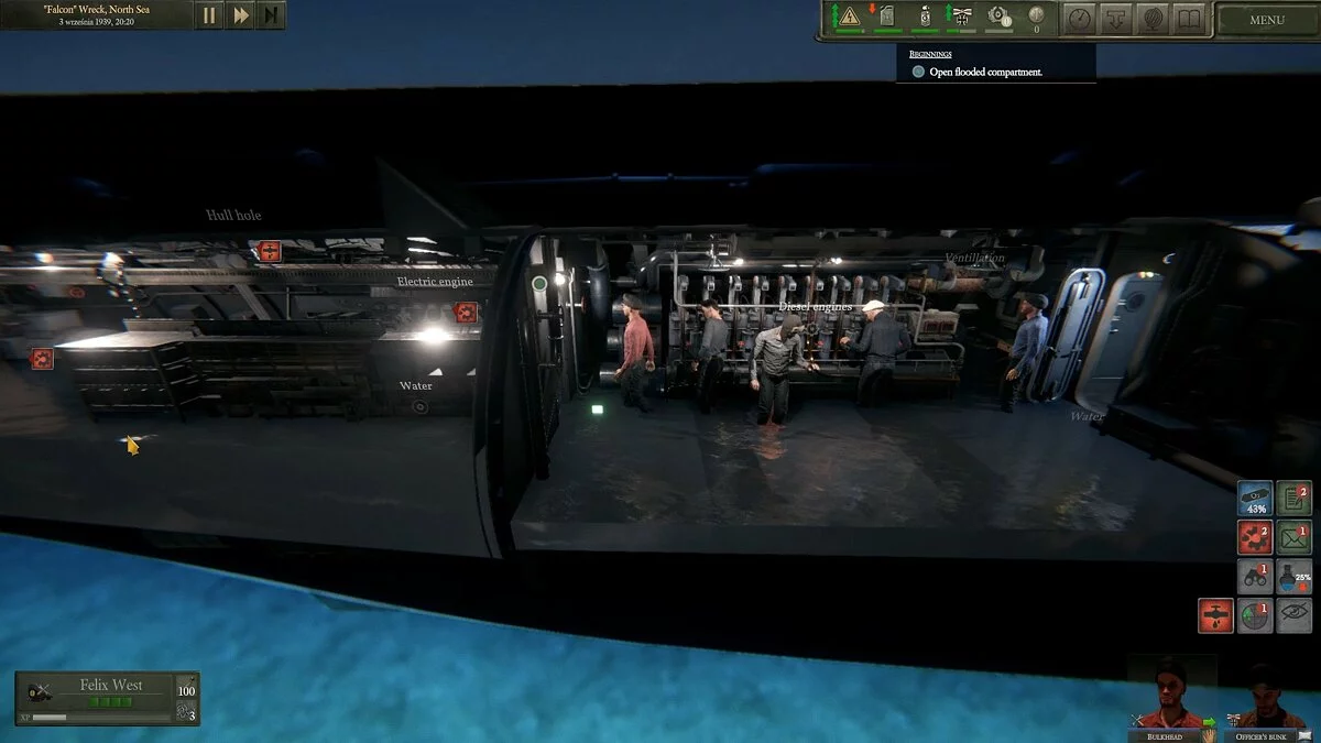 Скриншот из игры UBOAT - 37