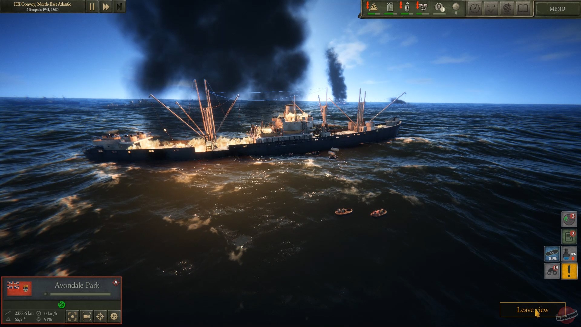 Скриншот из игры UBOAT - 34