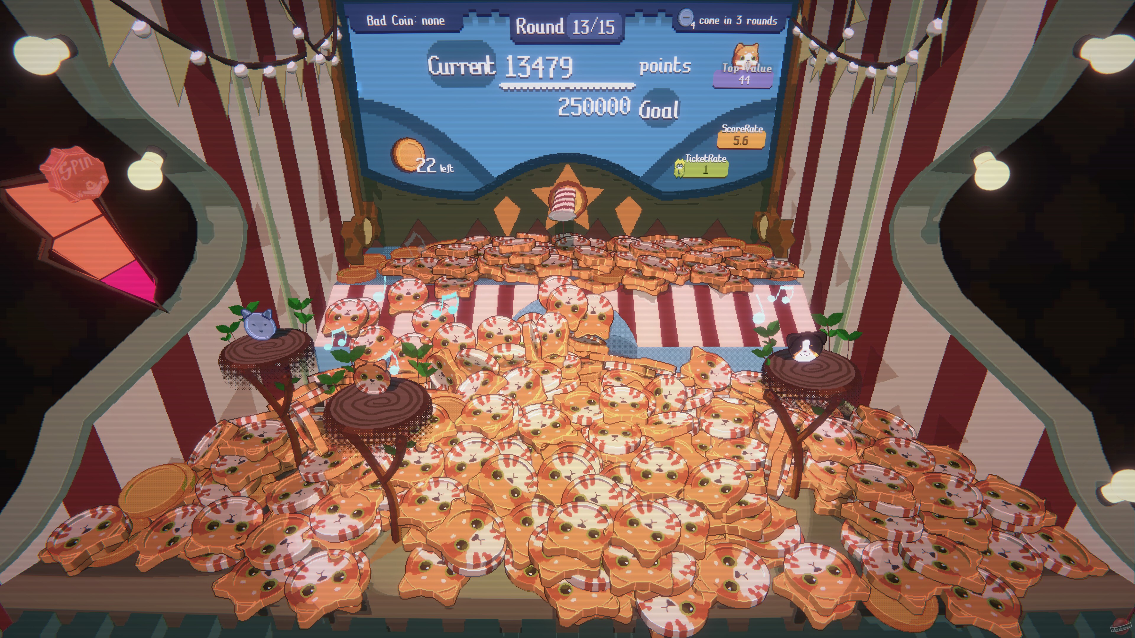 Скриншот из игры RACCOIN: Coin Pusher Roguelike - 9