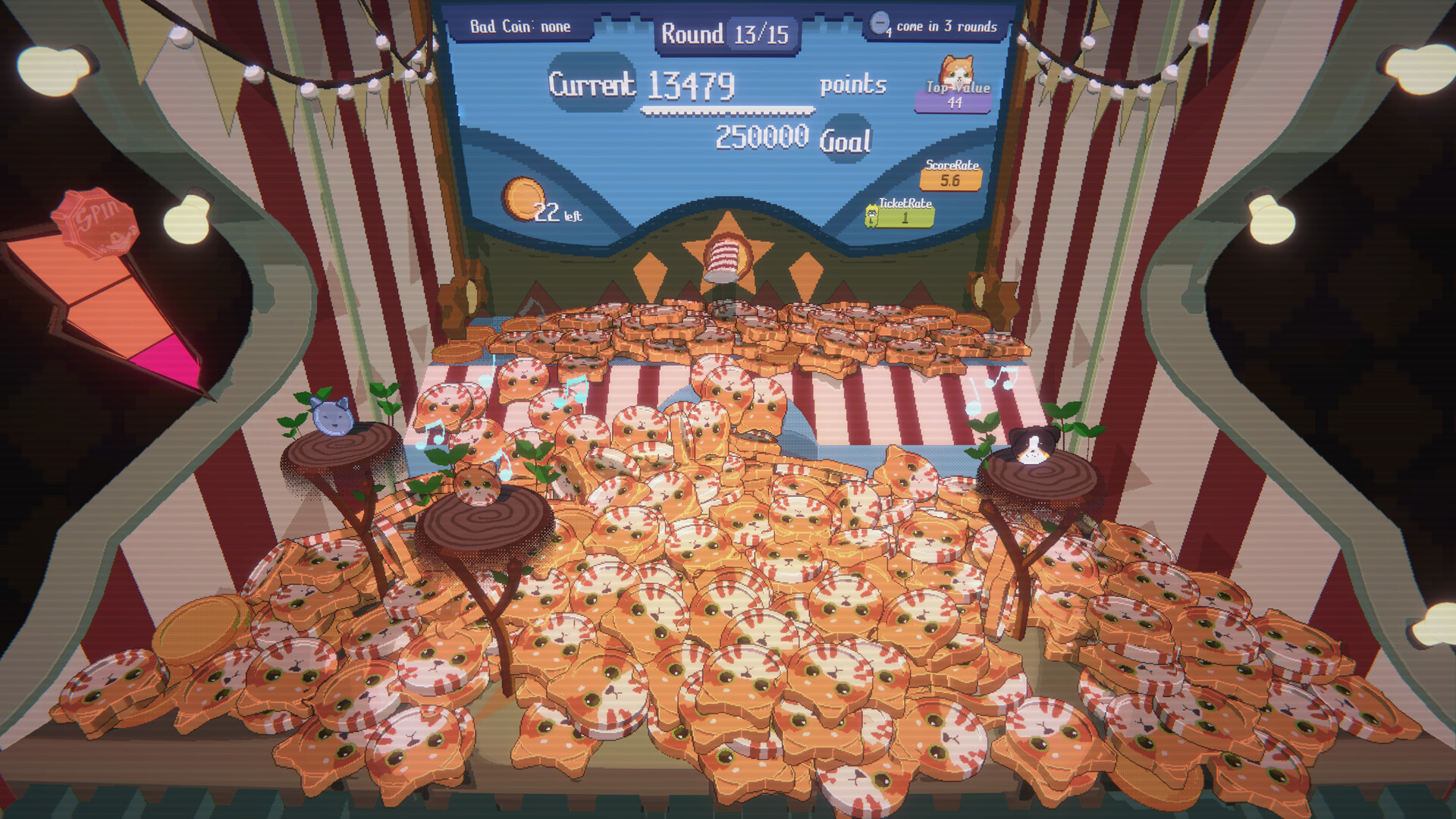 Скриншот из игры RACCOIN: Coin Pusher Roguelike - 10