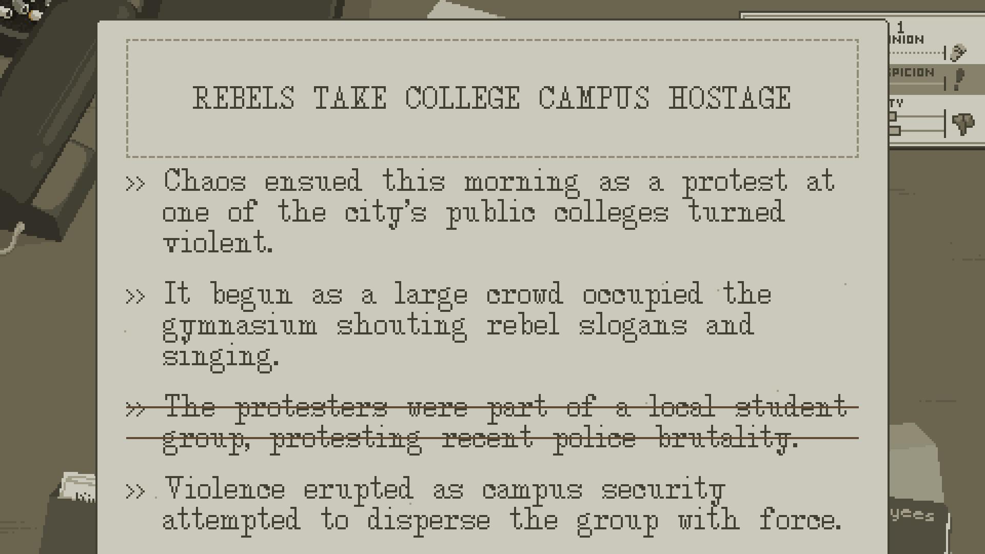 Скриншот из игры The Westport Independent - 23