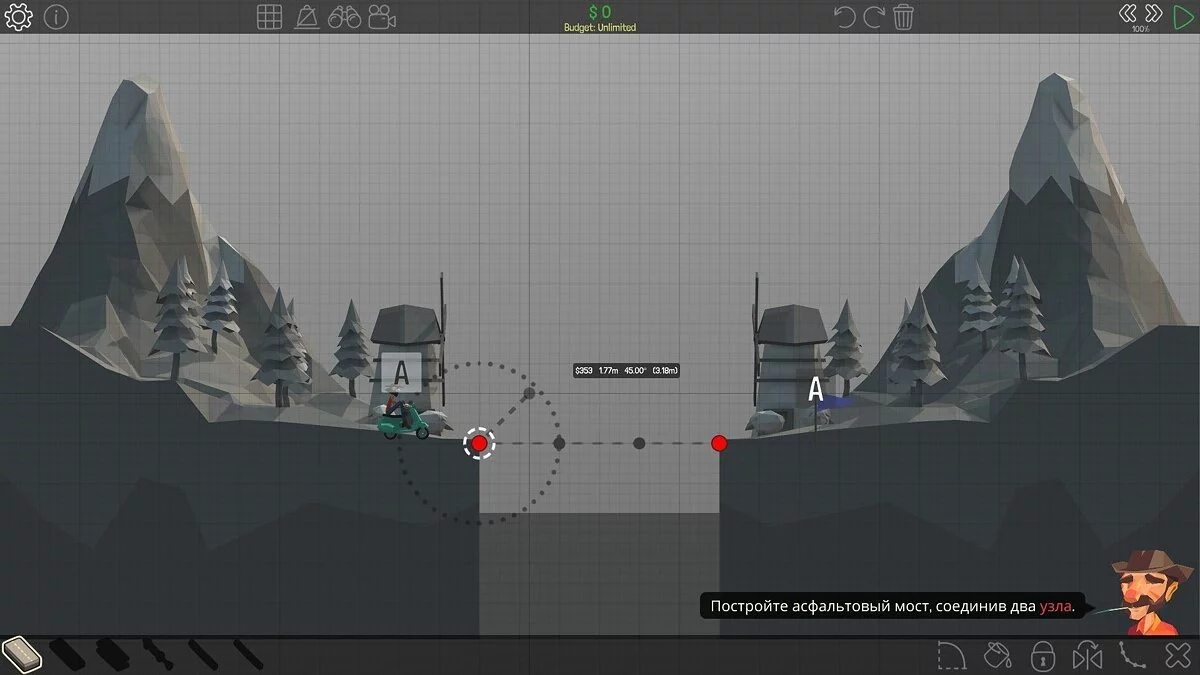 Скриншот из игры Poly Bridge - 32