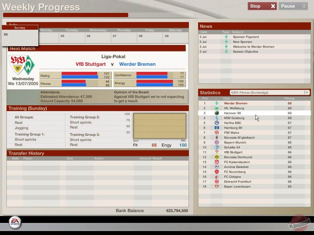 Скриншот из игры FIFA Manager 06 - 68