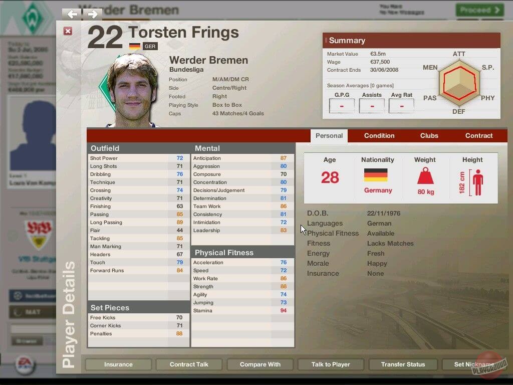 Скриншот из игры FIFA Manager 06 - 43