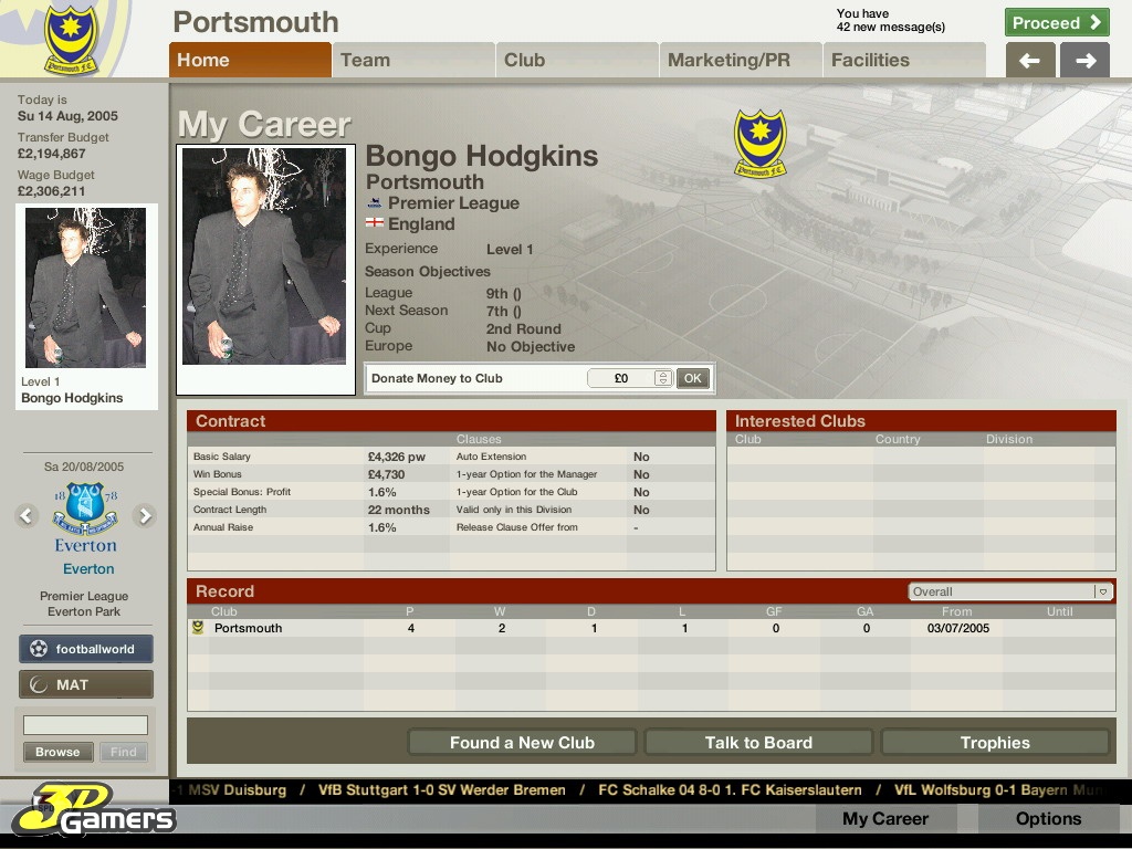 Скриншот из игры FIFA Manager 06 - 186
