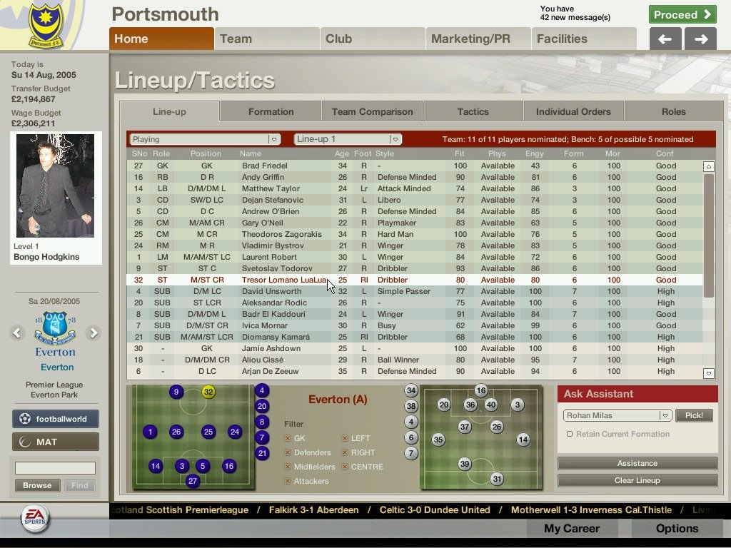 Скриншот из игры FIFA Manager 06 - 135